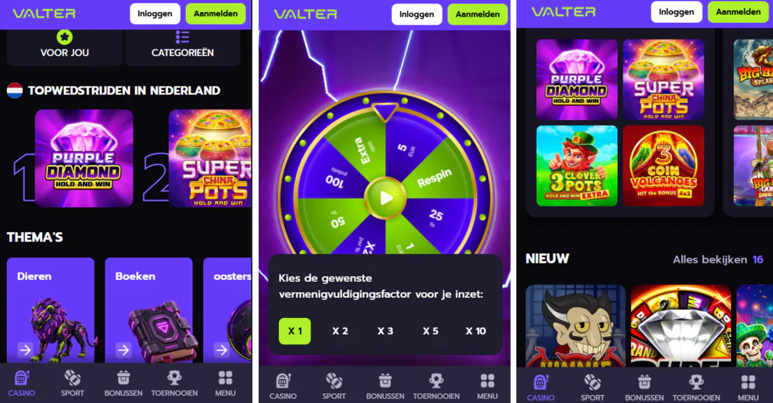 valtercasino casino mobiele versie